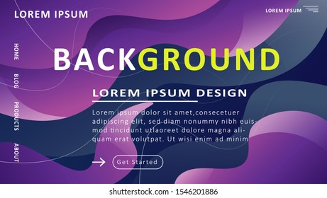 simple abstract landing page design illustration