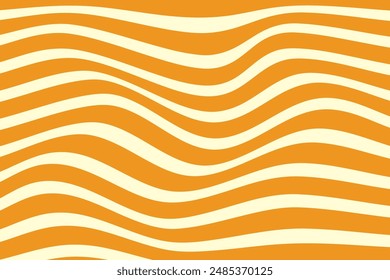  limonada abstracta simple color línea Horizontal patrón ondulado sobre fondo de color naranja líneas amarillas sobre fondo amarillo