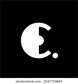 Simple abstract letter C, CO, E logo design.