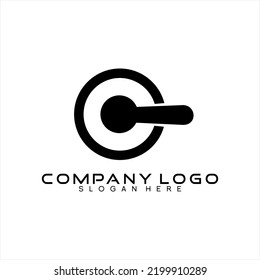 Simple abstract letter C design logo vector.