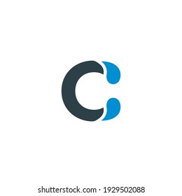 Simple abstract letter C logo
