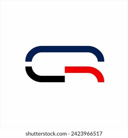 Simple abstract letter C S R logo design.