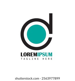 SIMPLE ABSTRACT LETTER D VECTOR LOGO