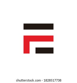 einfacher abstrakter Brief mit quadratischem Logo, Vektorgrafik