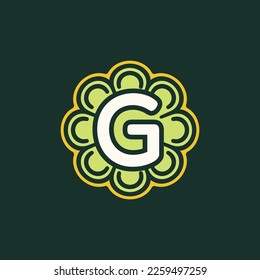 simple and abstract letter G vegetable plant logo