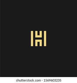 Simple abstract letter H logo design