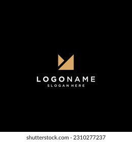 simple abstract letter m logo design vector	