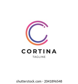 Simple Abstract Letter Mark C Logo Design Template