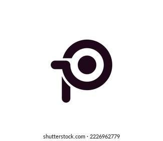 Simple and abstract letter P logo design template on white background. suitable for any brand logo