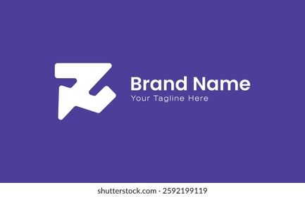 Simple abstract letter R logo design vector