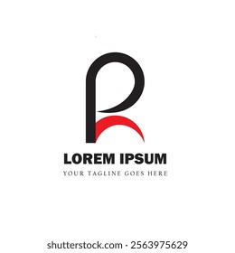 SIMPLE ABSTRACT LETTER R VECTOR LOGO