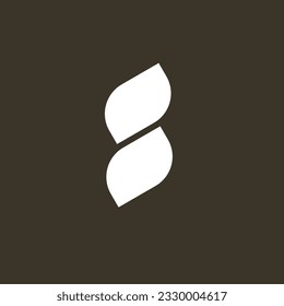 Simple abstract letter S logo design
