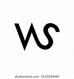 Simple abstract letter WS logo design.