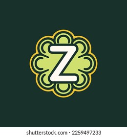 simple and abstract letter Z vegetable plant logo