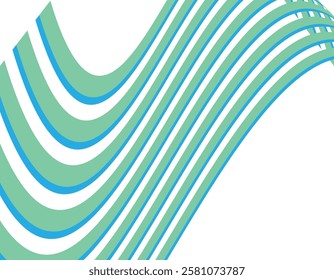 simple abstract light green and blue colour horizontal wave pattern.