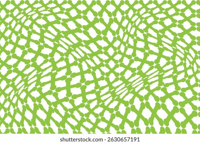 simple abstract light green color geometric diagonal wavy line pattern distorted lime green mesh with organic shapes