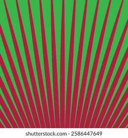 simple abstract light green colour thik to thin vertical sunbrust line pattern with a red background