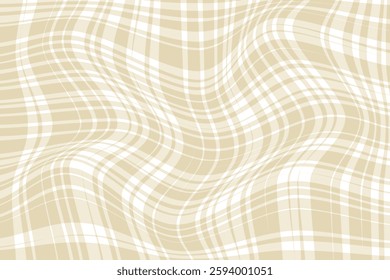 simple abstract light soft cream color thin to thick smooth texture plaid check tartan gingham wavy line pattern that can be used as a background or texture