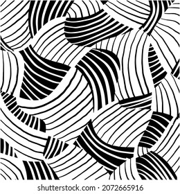 Simple abstract line art design. Hand drawing illustration. 