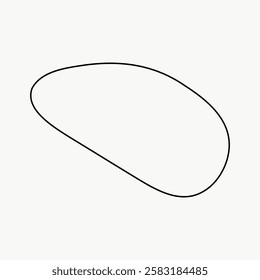 Simple abstract line drawing on a plain background. Minimalist design with a single, irregular line. Abstract art, line art, minimalist style. Simple line art vector.