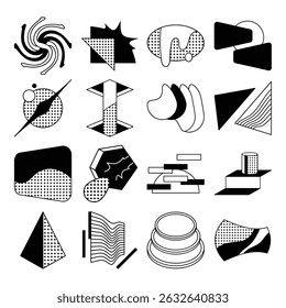 Simple Abstract Lined Dot Hole Concentric Art