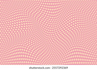 simple abstract lite cream color creative small polka dot wavy pattern on lite pink color background pink background with a pattern of dots