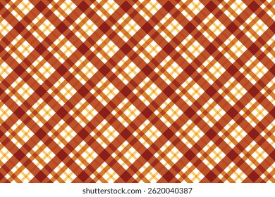 Eenvoudige abstracte Lite donkeroranje bruin kleur Plaid Check Line Patroon Bruin oranje geruite achtergrond met een patroon van vierkanten
