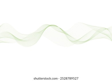 simples abstrata luz verde cor ondulada padrão de linha verde e linhas brancas com um redemoinho verde no meio