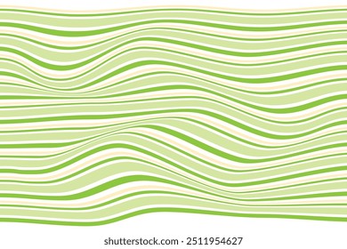  simples abstrata lite verde creme cor horizontal ondulado distorcer linha padrão um cobertor listrado verde e branco com uma faixa verde