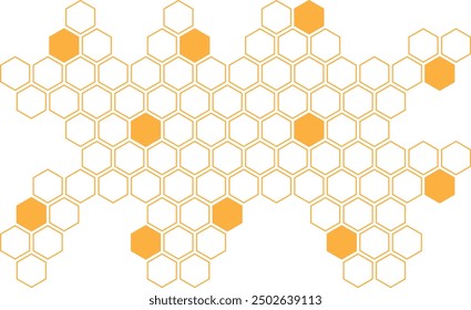  motif simple abstrait lite orange couleur géométrique créative hexagone nid d'abeilles polygone motif un design jaune et orange avec l'hexagone sur elle