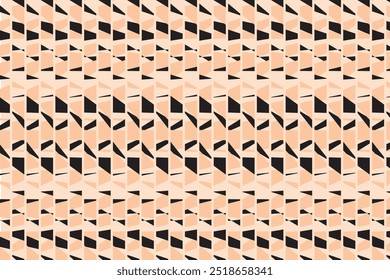  simples abstrata lite pêssego macio cor preta geométrica vertical padrão geométrico abstrato padrão geométrico com quadrados pretos e brancos em um fundo marrom