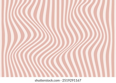  simples abstrato leve cor de pêssego ondulado vertical distorcer padrão de linha um padrão listrado rosa e branco com uma faixa branca