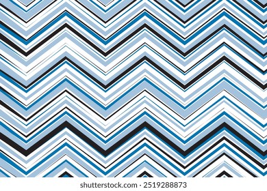 simples abstrato leve céu preto cor preta fina a espessa zigue zague padrão de linha um fundo azul e branco com um padrão de quadrados