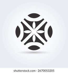 Simple abstract logo art design
