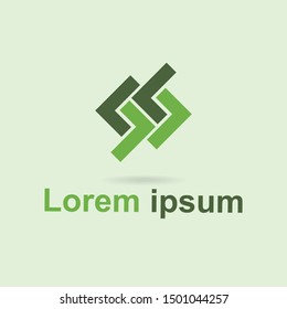 Simple abstract logo design. Eps 10. Use for business company or community