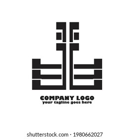 A simple abstract logo design that draws on simple basic shapes gives simple icons a modern and unique feel