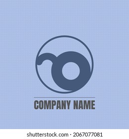 simple abstract logo design for your company. dominant color blue, gray, black with circle shape element