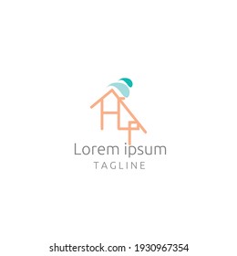 Simple Abstract logo Isolated White Background