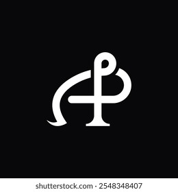 logotipo simple y abstracto de las letras A y P