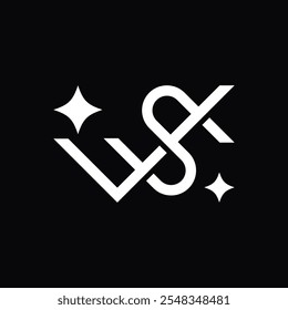 einfaches und abstraktes Logo der Buchstaben V und S