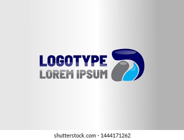 simple abstract logo with typography