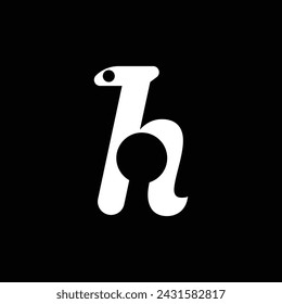logotipo abstracto simple con diseño animal 