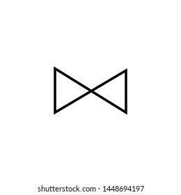 Simple abstract logotype line icon. Stroke pictogram. Vector illustration isolated on a white background. Premium quality symbols. Logo, sign, logo element, label, hang tag