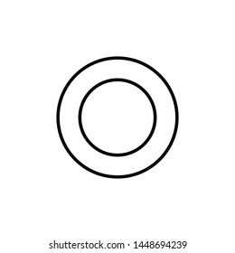 Simple abstract logotype line icon. Stroke pictogram. Vector illustration isolated on a white background. Premium quality symbols. Logo, sign, logo element, label, hang tag