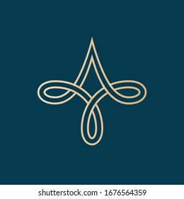 Simple abstract and luxury logos letter A or Anything