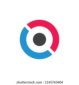 simple abstract magnet eye logo vector