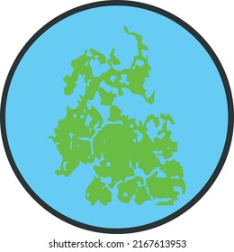 Simple abstract map illutration vector