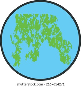 Simple abstract map illutration vector