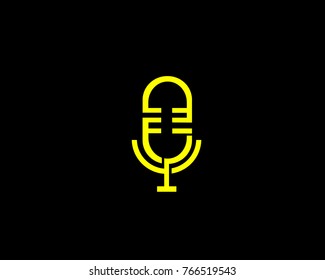 A simple abstract MICROPHONE icon 