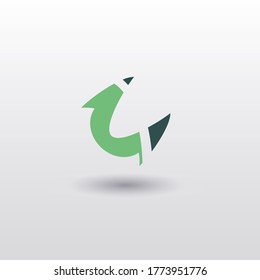 Simple Abstract Modern Business Logo Design, recycle